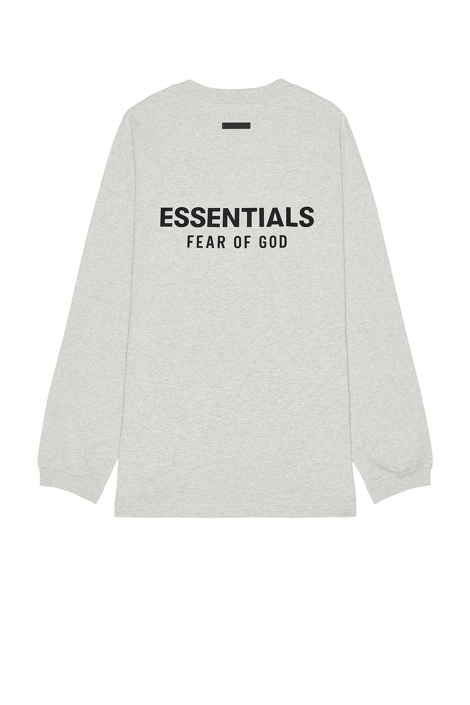 Image 1 of Fear of God ESSENTIALS Jersey Long Sleeve T-Shirt in Light Heather Gray