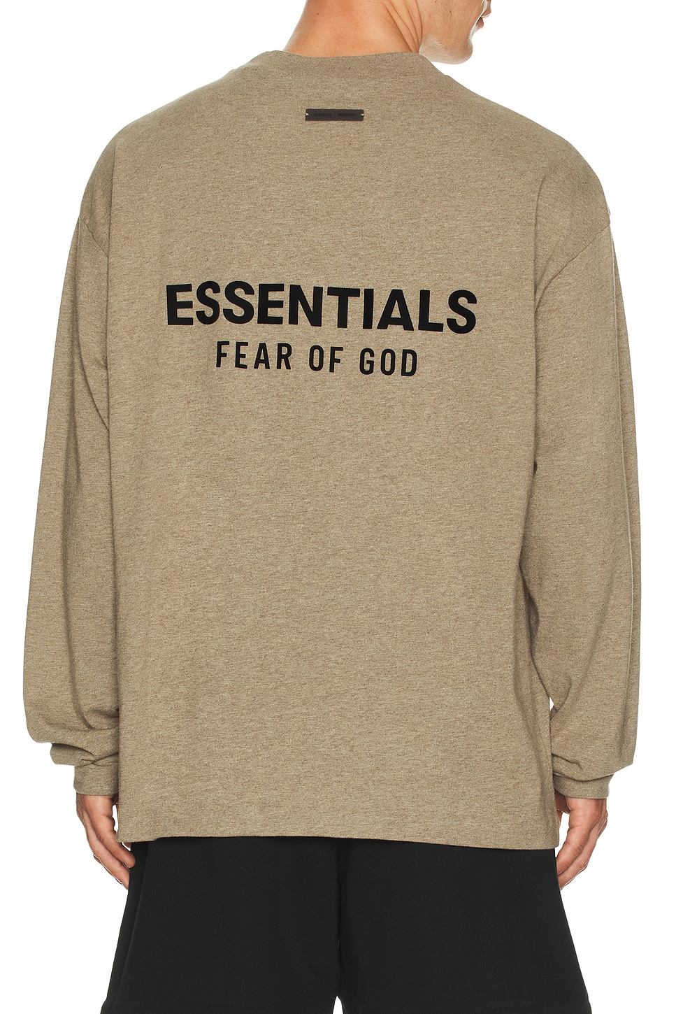 Image 1 of Fear of God ESSENTIALS Jersey Long Sleeve T-Shirt in Heather Gray