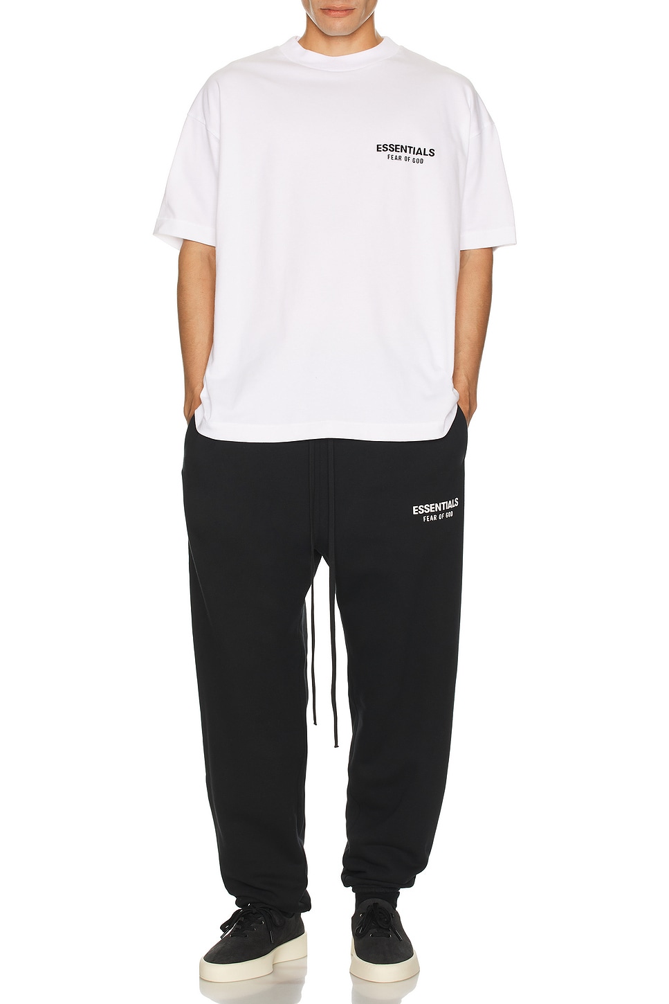Image 1 of Fear of God ESSENTIALS Classic Fit T-Shirt in Bright White