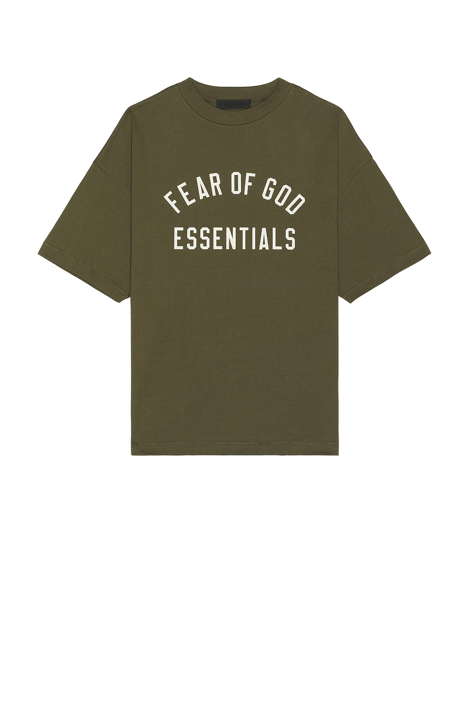 Shop Essentials Jersey Crewneck Tee In Military