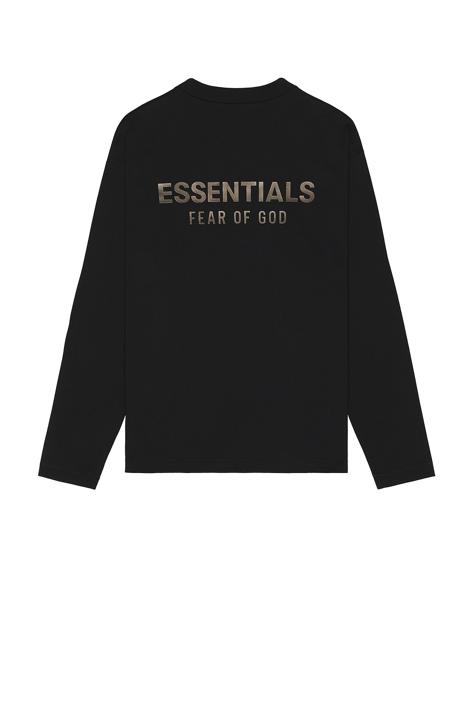 Image 1 of Fear of God ESSENTIALS Classic Fit Ls Tee in Jet Black