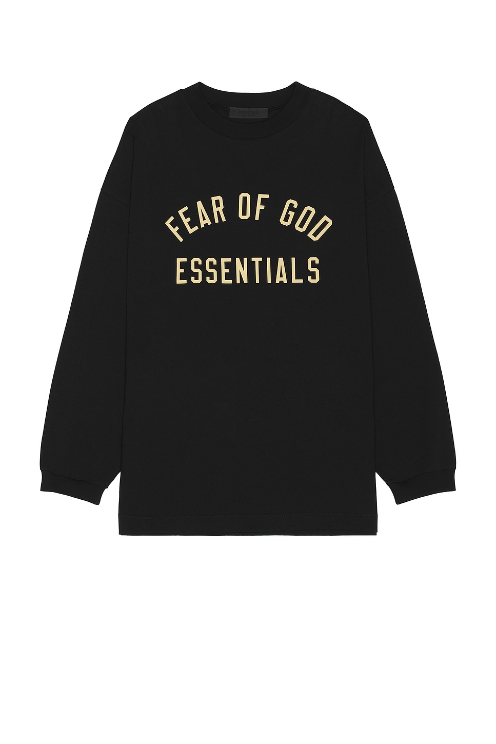 Shop Essentials Jersey Long Sleeve Tee In Black