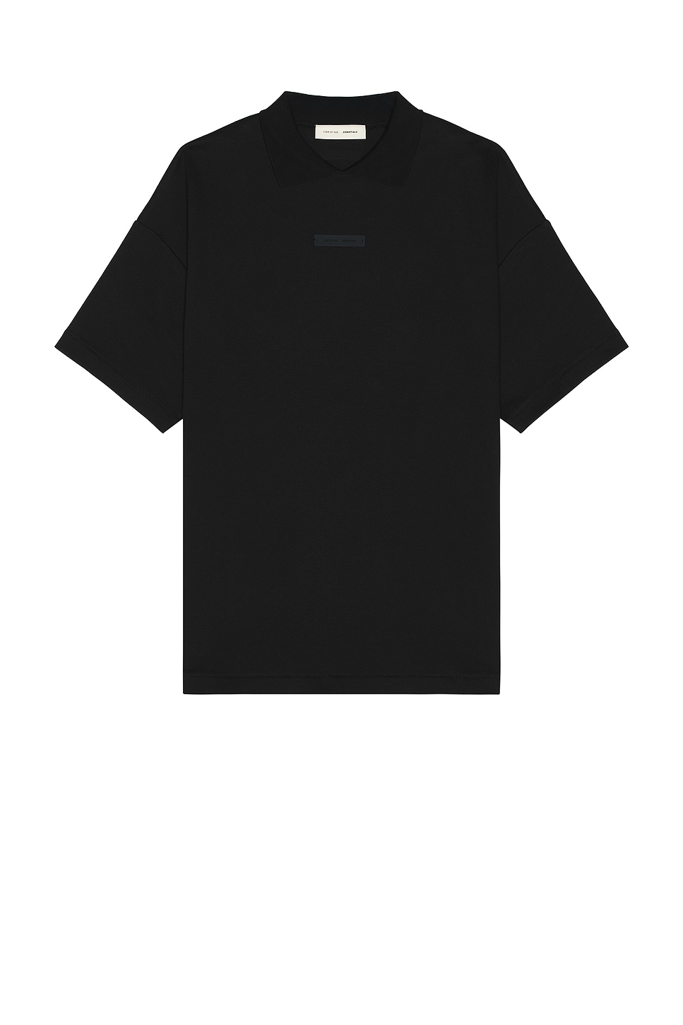 Image 1 of Fear of God ESSENTIALS 90s Fit Pique Polo in Jet Black