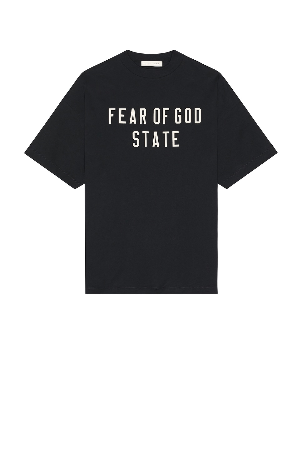 Image 1 of Fear of God ESSENTIALS 90S Fit T-Shirt in Jet Black