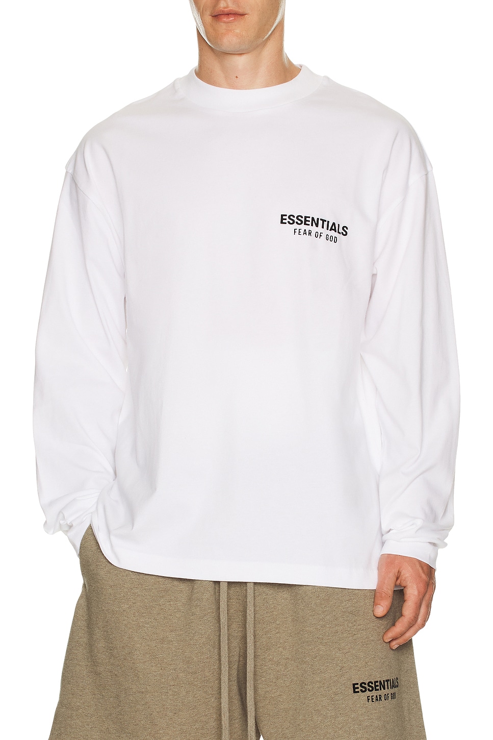 Essentials Classic Long Sleeve Tee In White