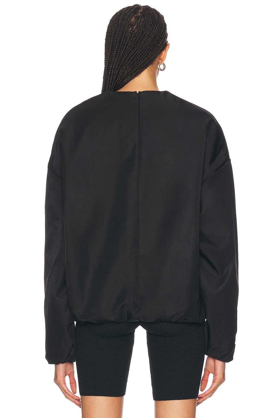 Image 3 of Fear of God ESSENTIALS Crewneck Sweatshirt in Black