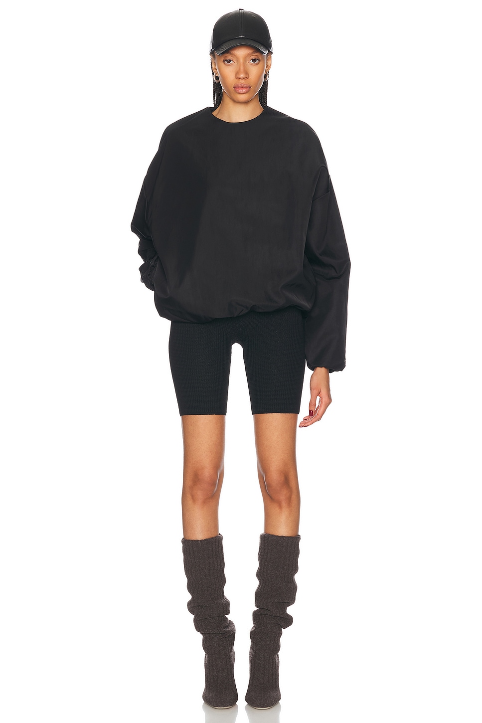 Image 4 of Fear of God ESSENTIALS Crewneck Sweatshirt in Black
