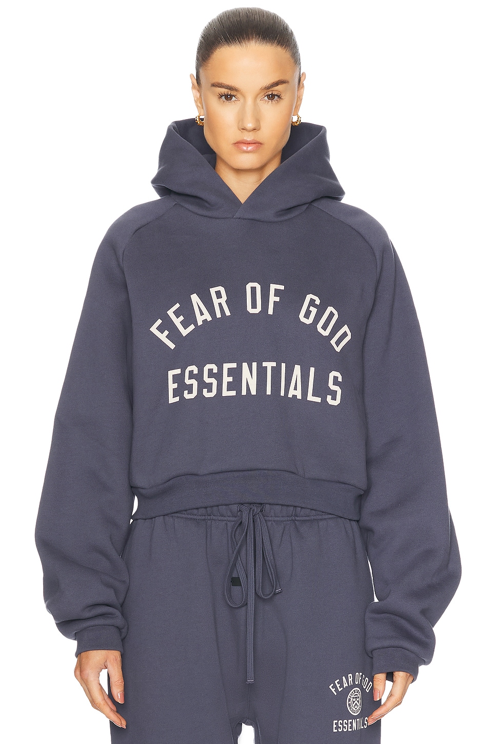 Cropped Hoodie in Blue