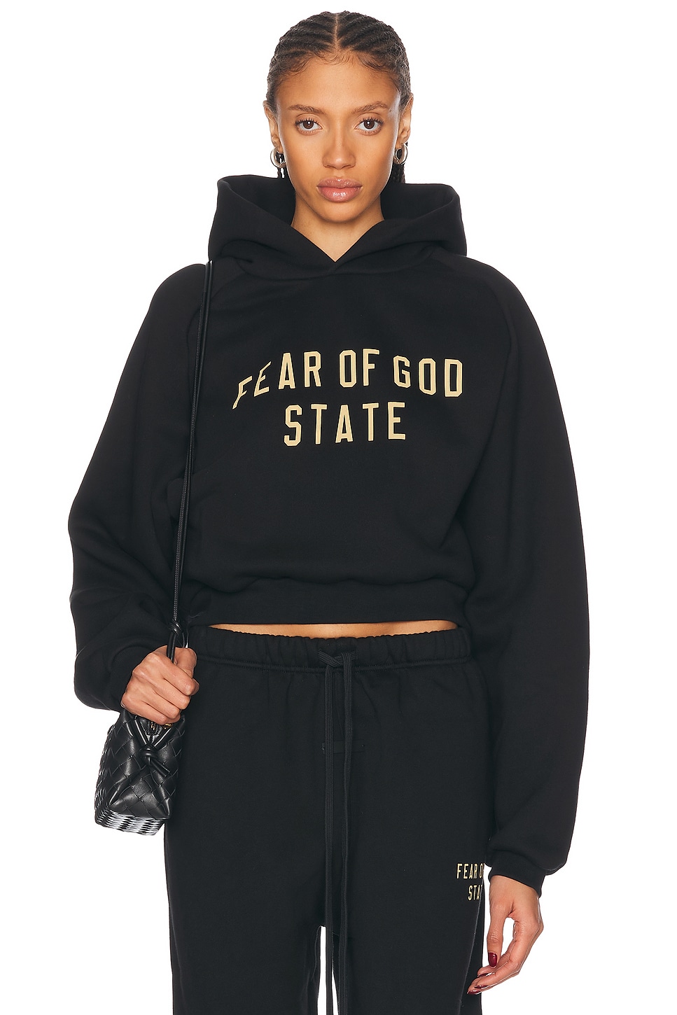 Cropped Hoodie in Black