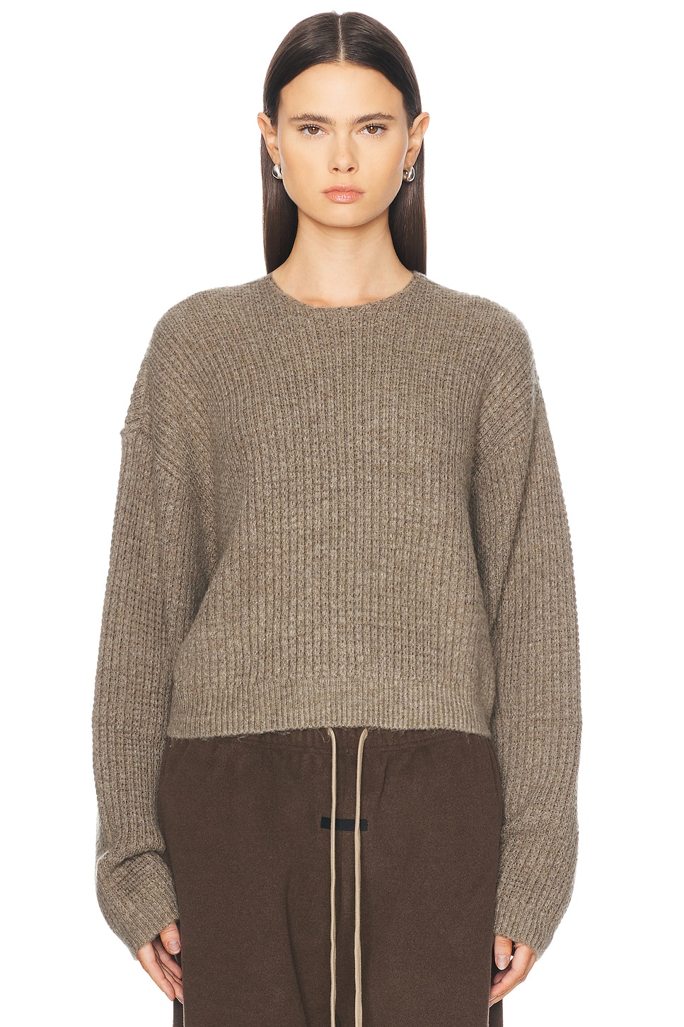 Cropped Sweater in Grey