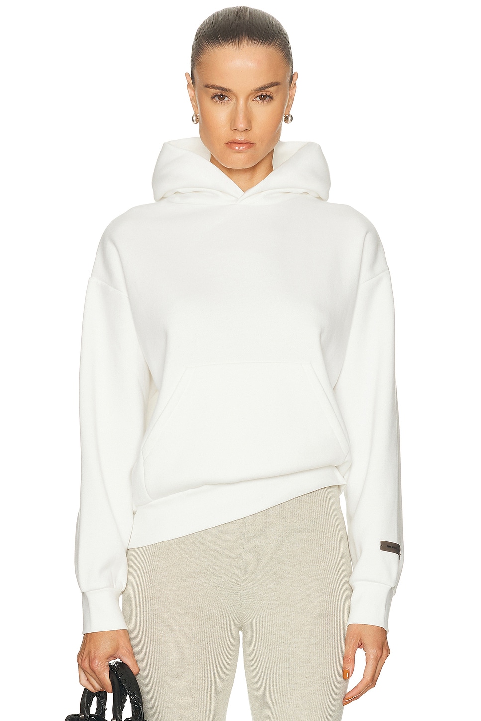 Essentials Fleece Classic Fit Hoodie In White