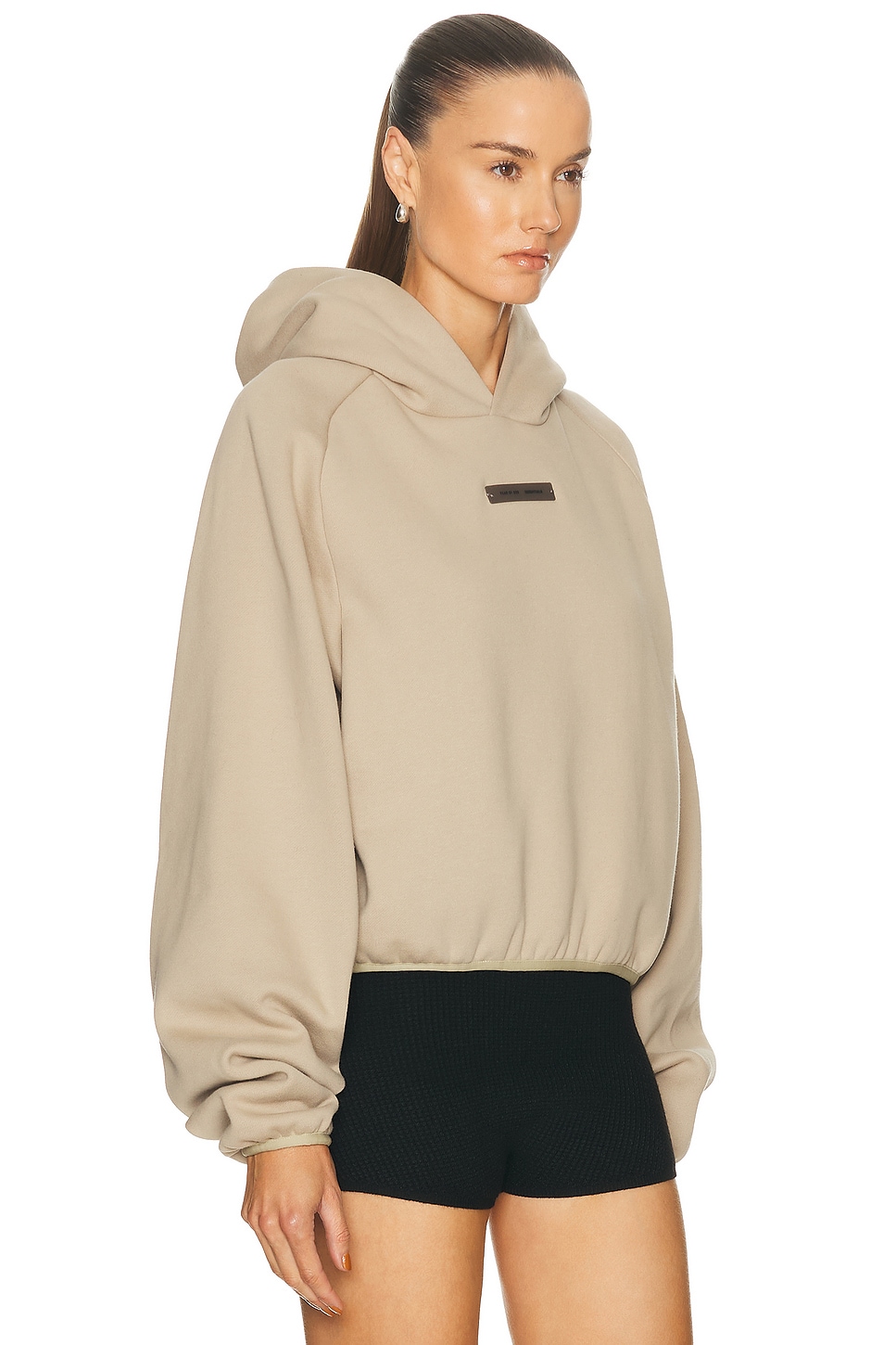 Essentials Greige Brushed Cotton Sweatshirt In Brown