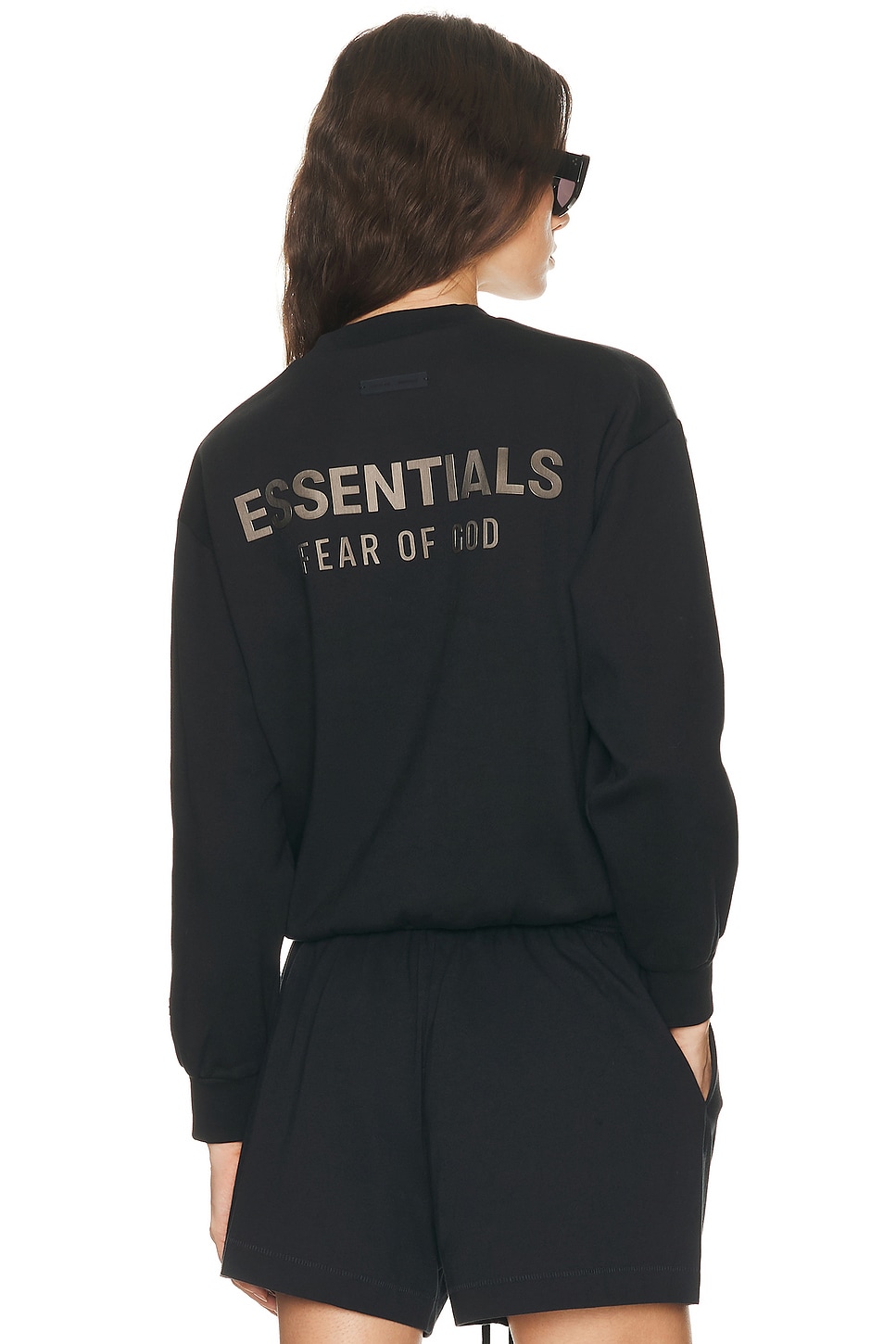 Essentials Fleece Classic Fit Crewneck In Black