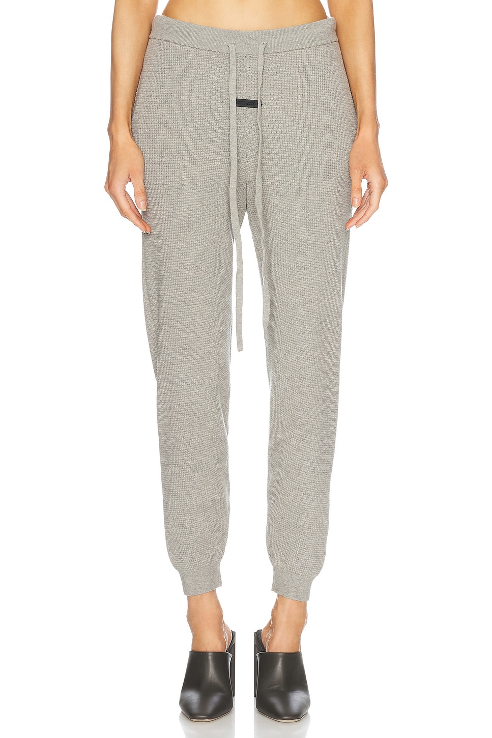 Image 1 of Fear of God ESSENTIALS Waffle Fitted Sweatpant in Dark Heather