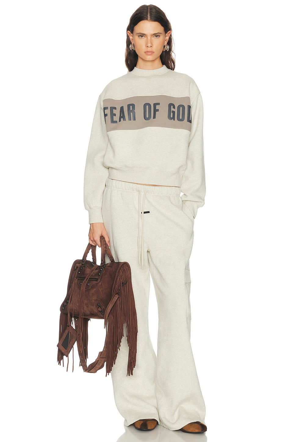 Essentials Cargo Relaxed Sweatpant In Vanilla Heather