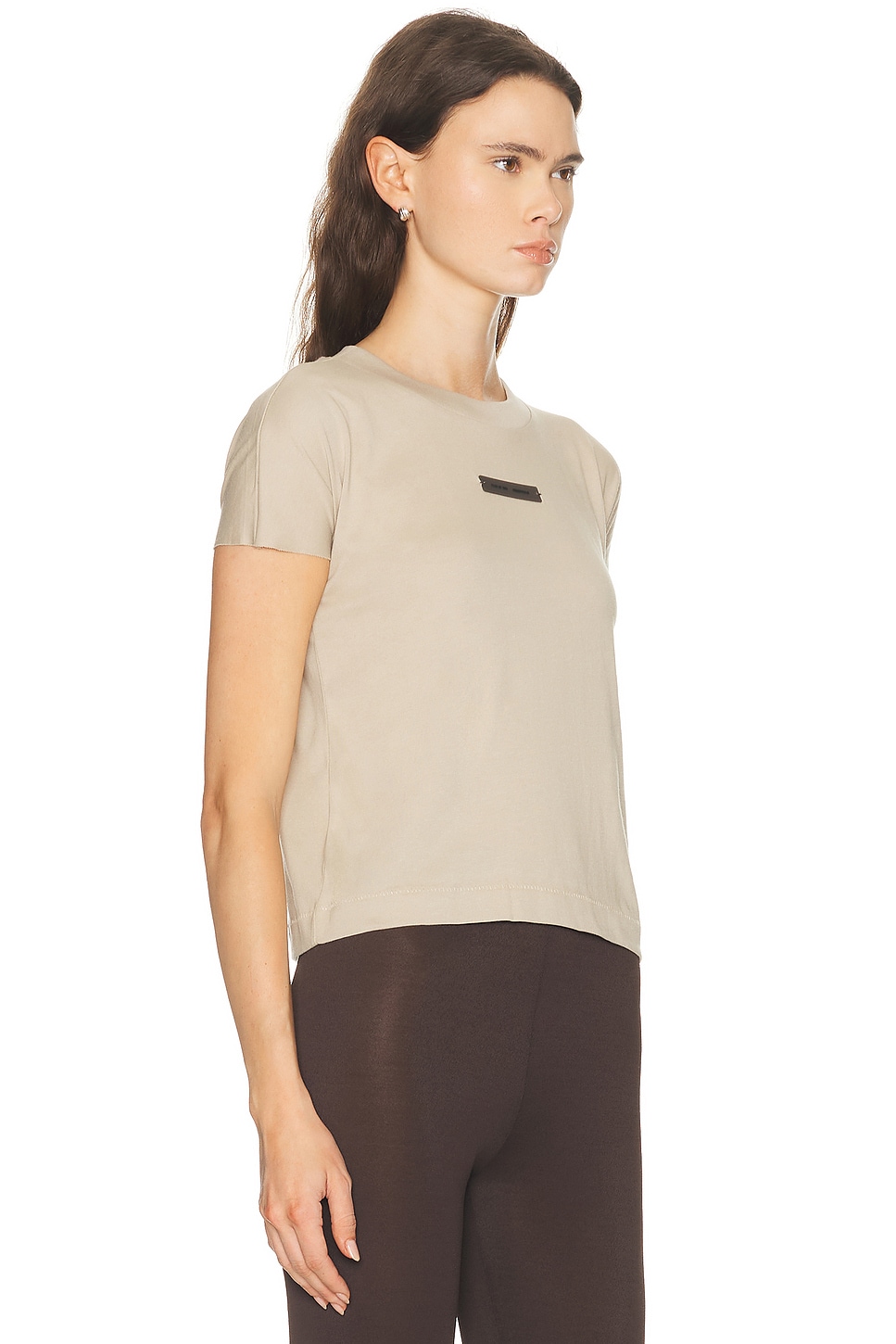 Essentials Cap Sleeve Tee In Brown