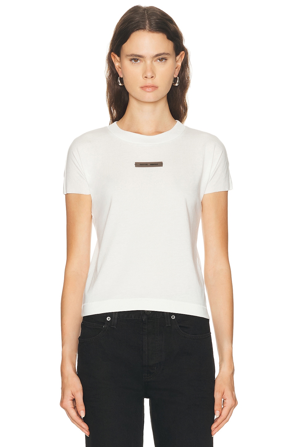 Essentials Cap Sleeve Tee In White