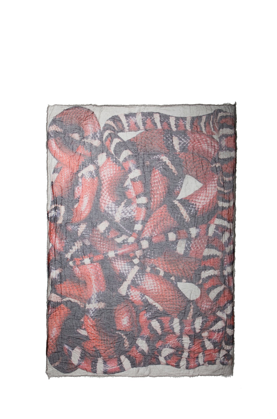 Image 1 of Faliero Sarti Poison Red Modal-Blend Scarf in Snake