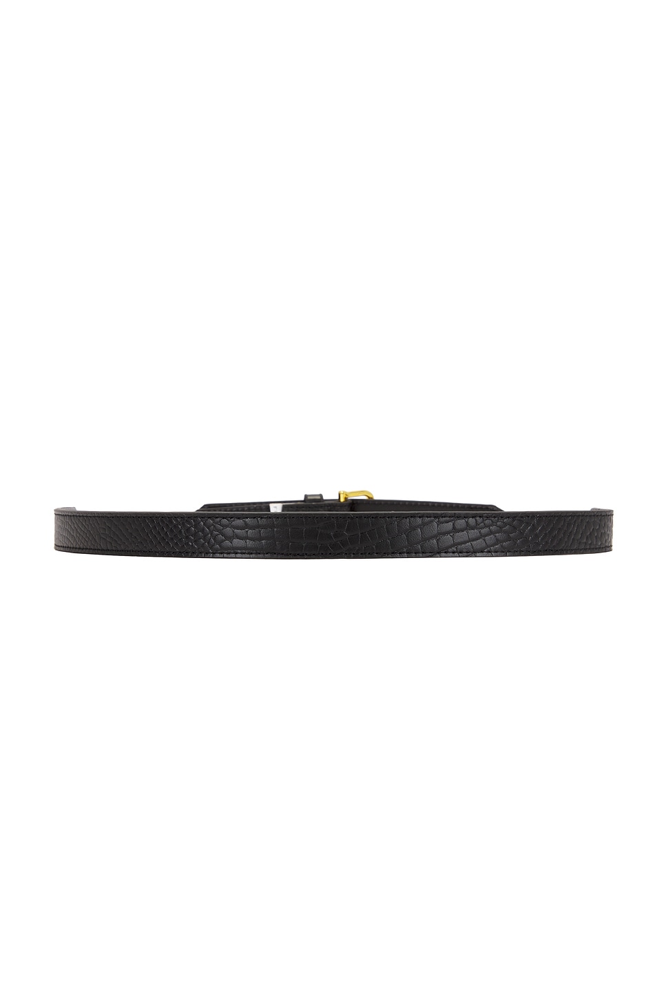 Shop Frame Jewelery Detail Belt In Black Croc