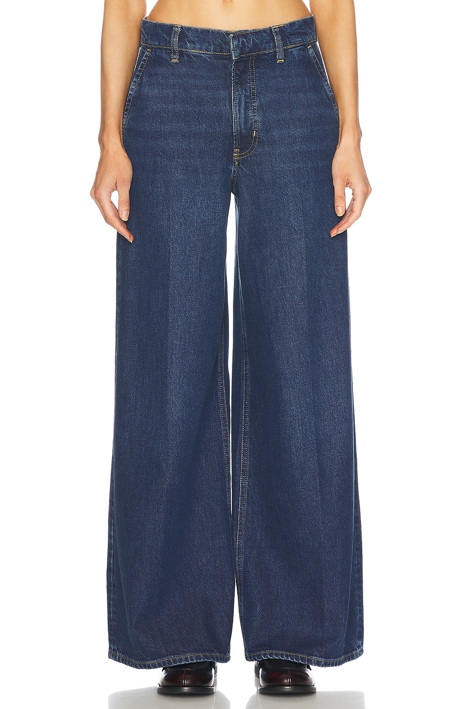 Image 1 of FRAME The Wide Trouser in Blindspot