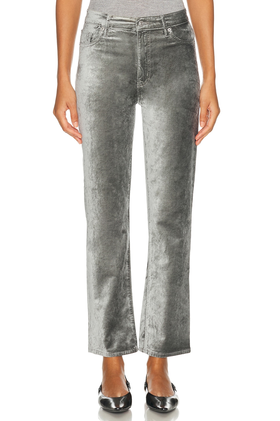Image 1 of FRAME Le Sleek Straight Pant in Oyster Velvet