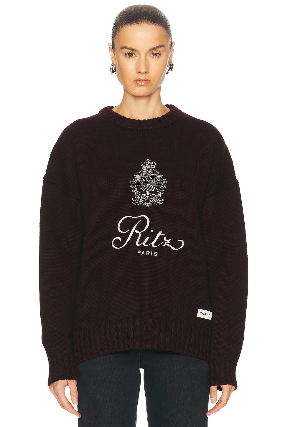 X Ritz Cashmere Sweater in Burgundy