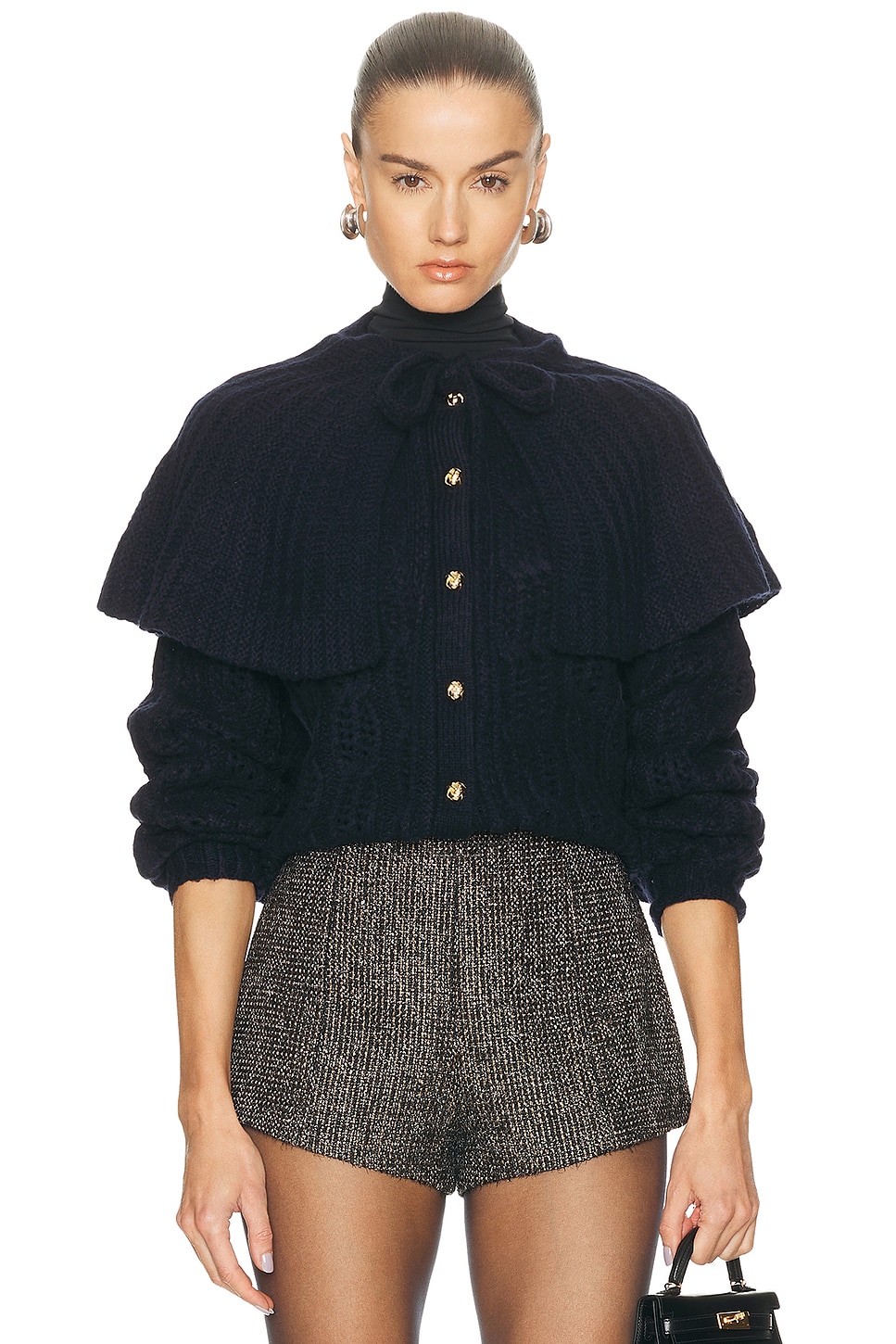 Image 1 of FRAME Cape Sweater in Navy