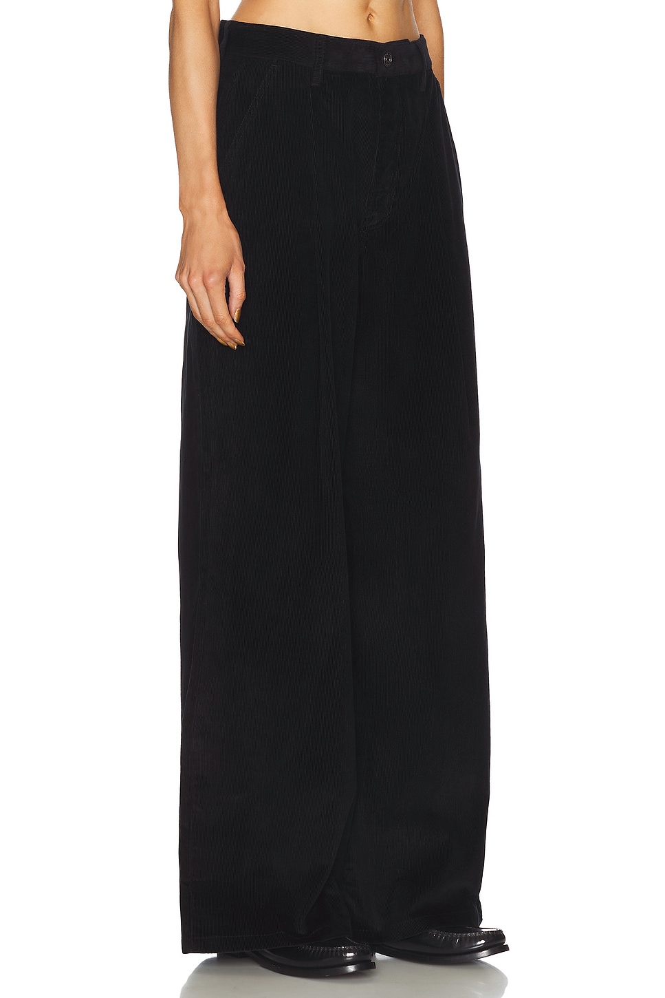 Frame Le Palazzo Cropped Jeans In Black