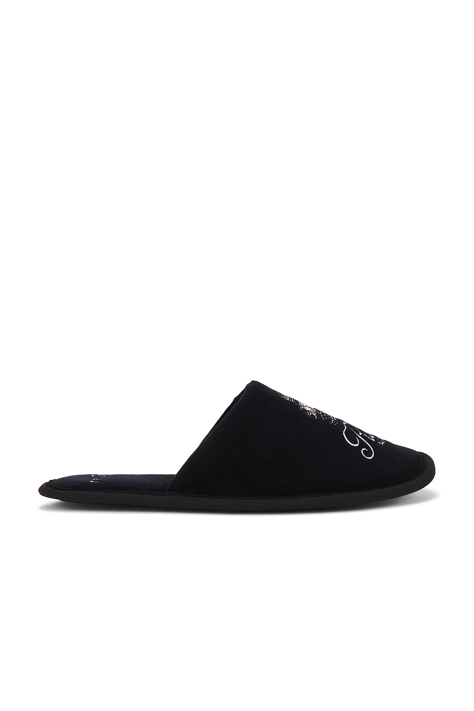 X Ritz Velvet Slippers in Navy