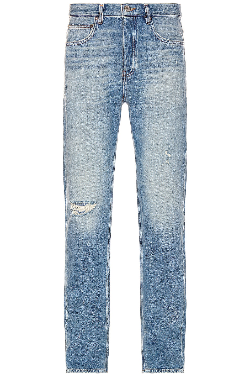 Image 1 of FRAME Distressed Straight Jean in Vintage Blue