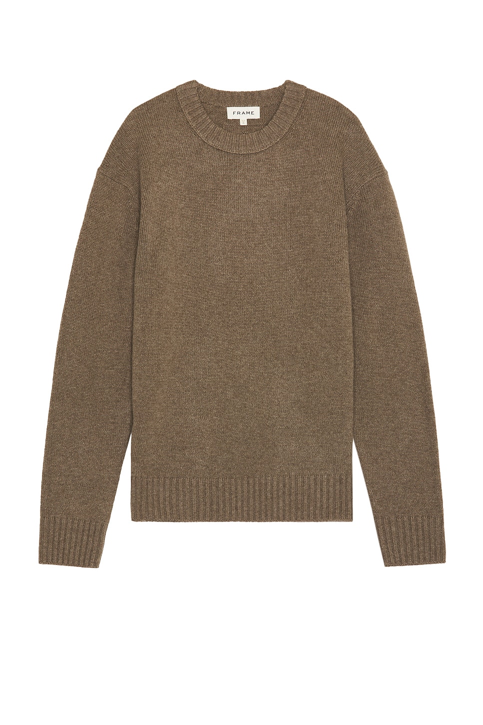 Shop Frame Crewneck Sweater In Soft Mocha