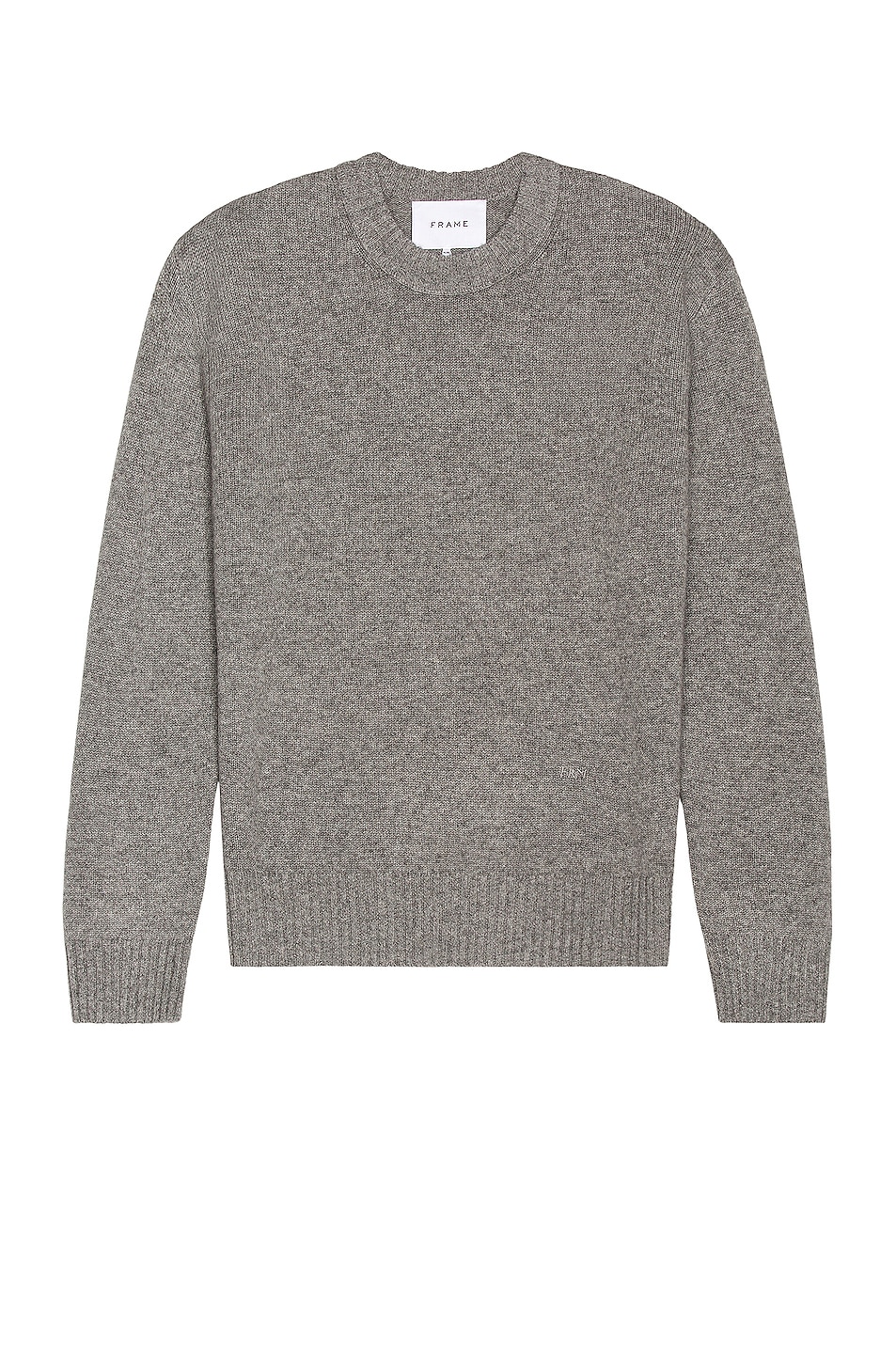 Image 1 of FRAME The Crew Neck Cashmere Sweater in Gris