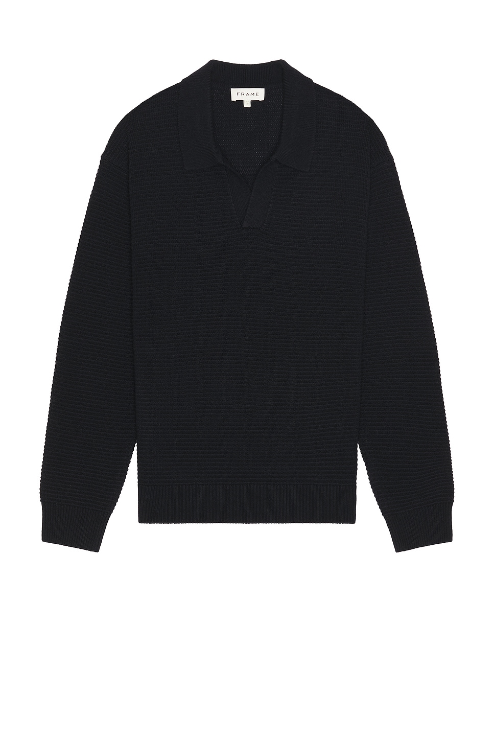Image 1 of FRAME Textured Wool Cashmere Sweater in Dark Navy