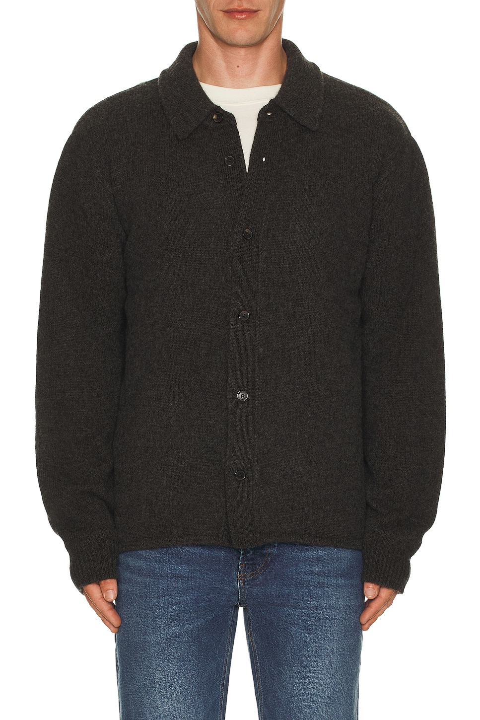 Image 1 of FRAME Shirt Sweater in Dark Mocha