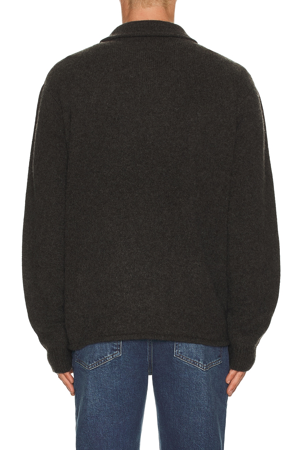 Frame Brushed Wool And Yak-blend Overshirt In Gray