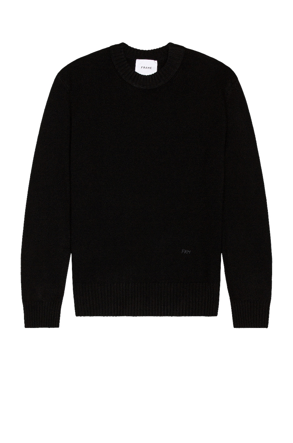 Image 1 of FRAME The Crew Neck Cashmere Sweater in Noir