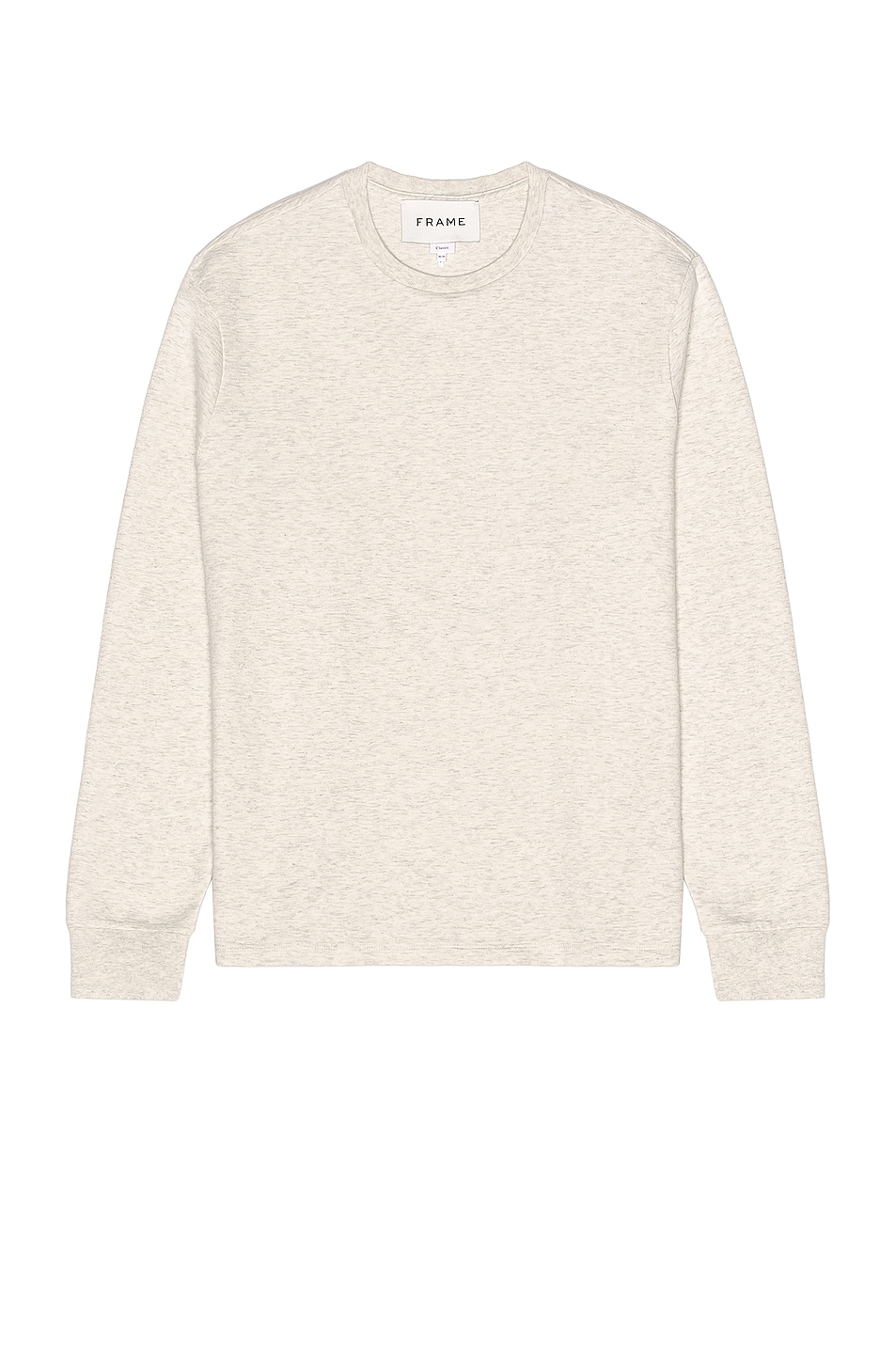 Image 1 of FRAME L/S Duofold Crew in Oatmeal Heather