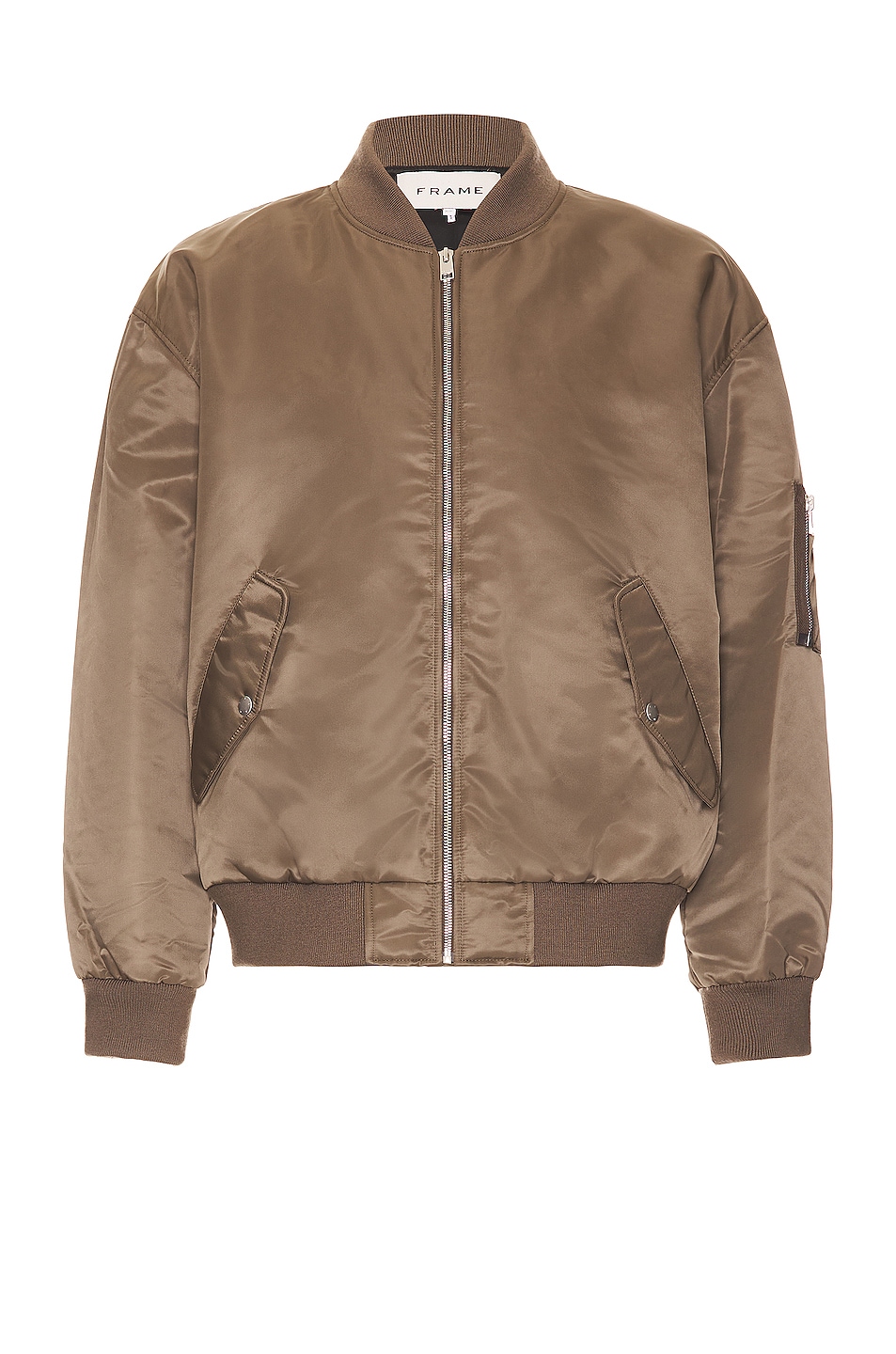 Image 1 of FRAME Spring Color Bomber in Taupe