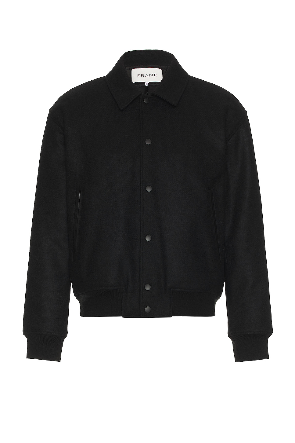 Image 1 of FRAME Varsity Jacket in Black