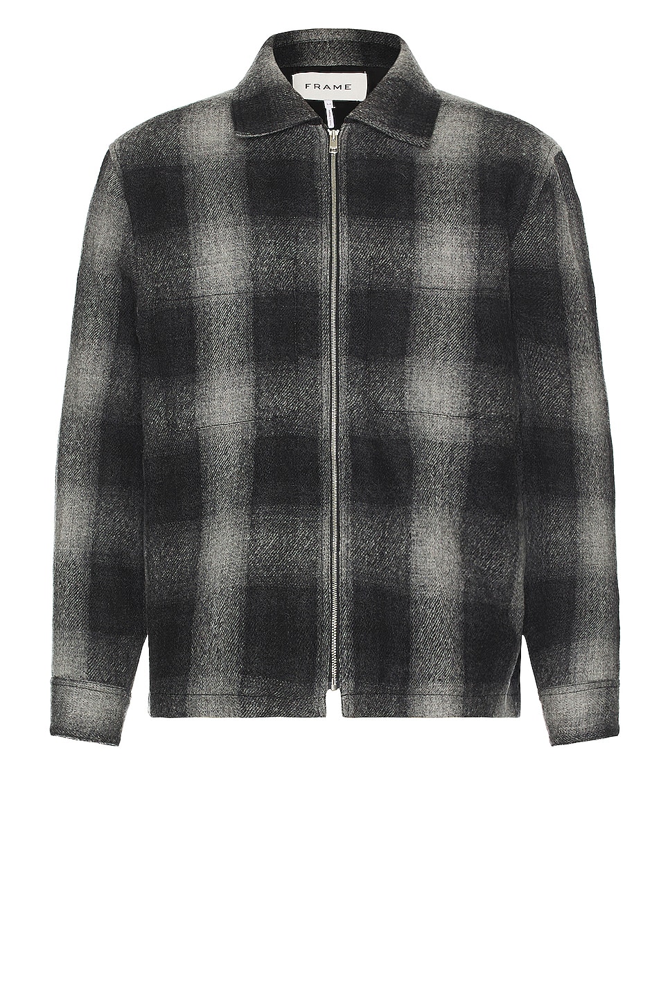 Image 1 of FRAME Plaid Wool Jacket in Grey