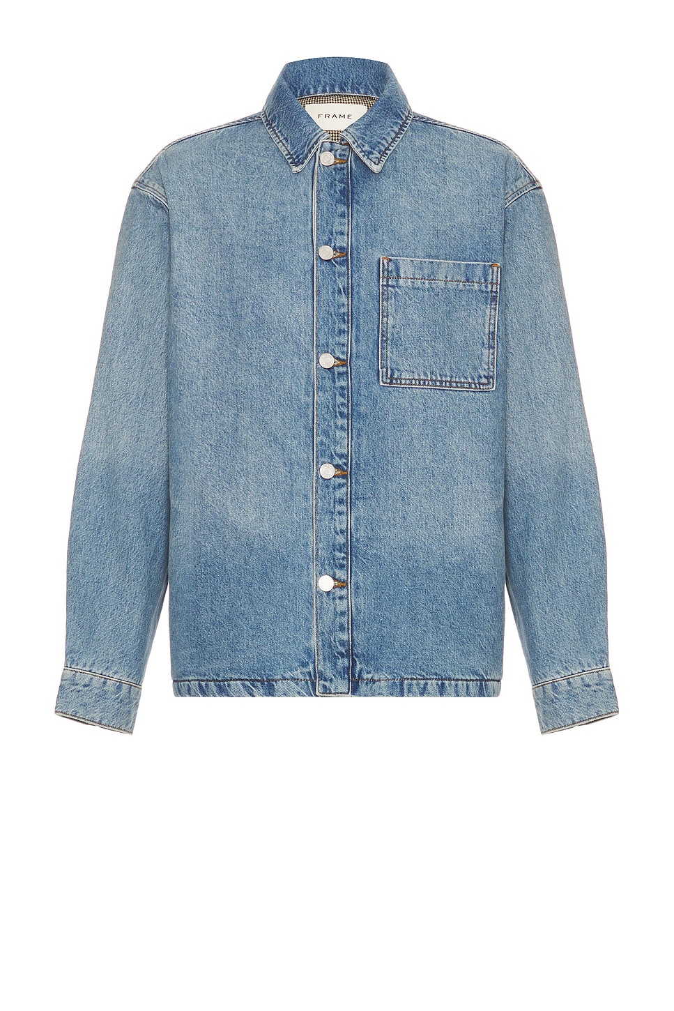 Denim Shirt Jacket in Blue