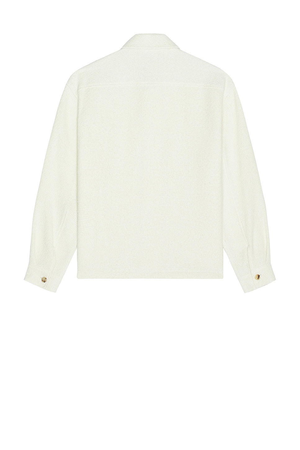 Frame Tweed Overshirt In White