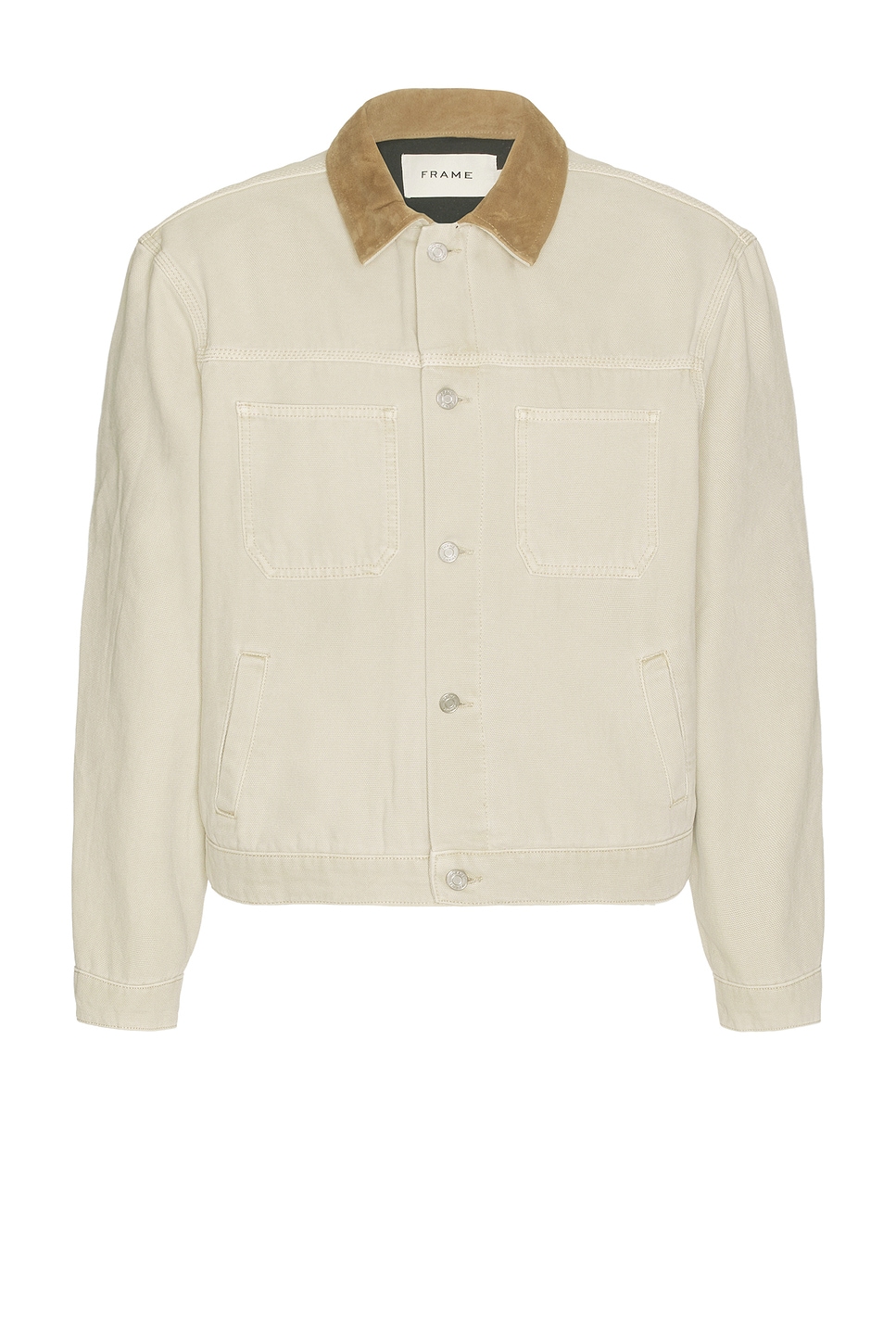 Image 1 of FRAME Canvas Utility Jacket in Beach Sand