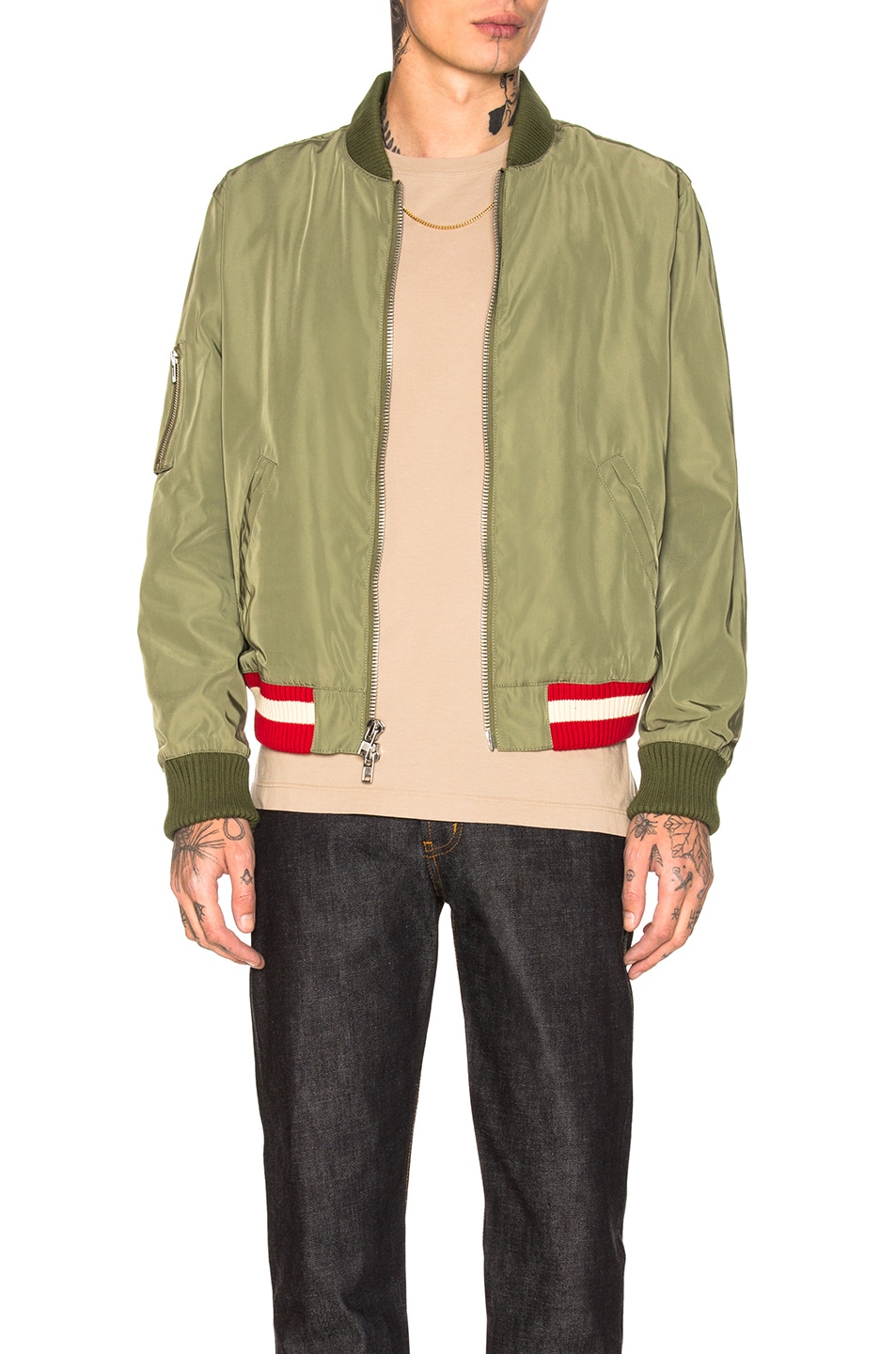 Image 1 of FRAME Bomber in Army Green
