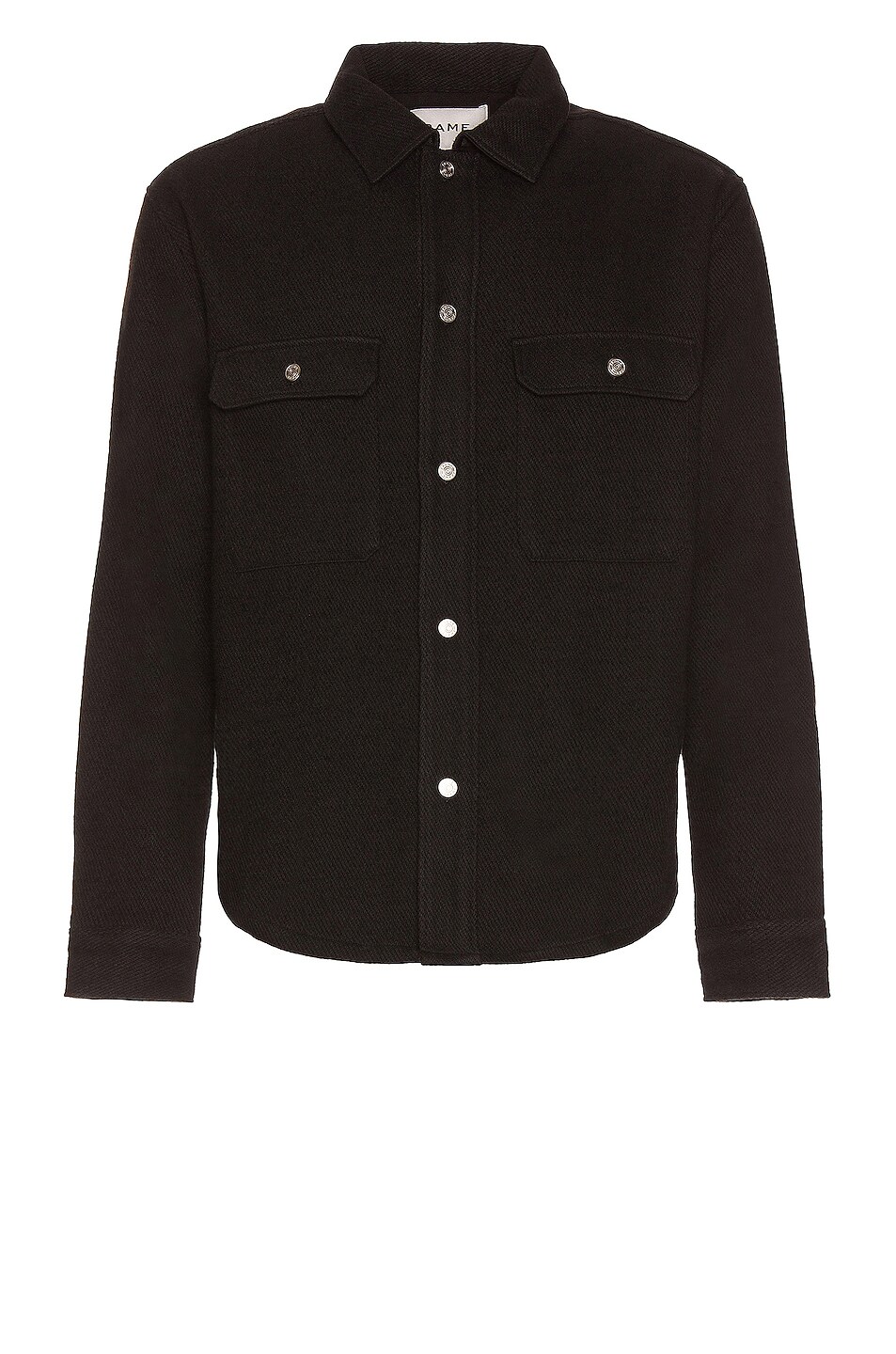 Image 1 of FRAME Woven Shirt Jacket in Noir