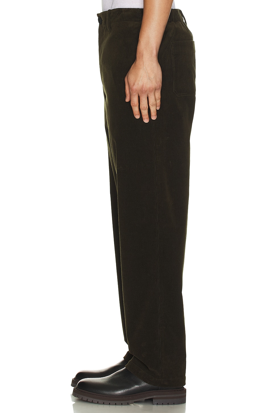 Image 1 of FRAME Soft Corduroy Pants in Dark Olive