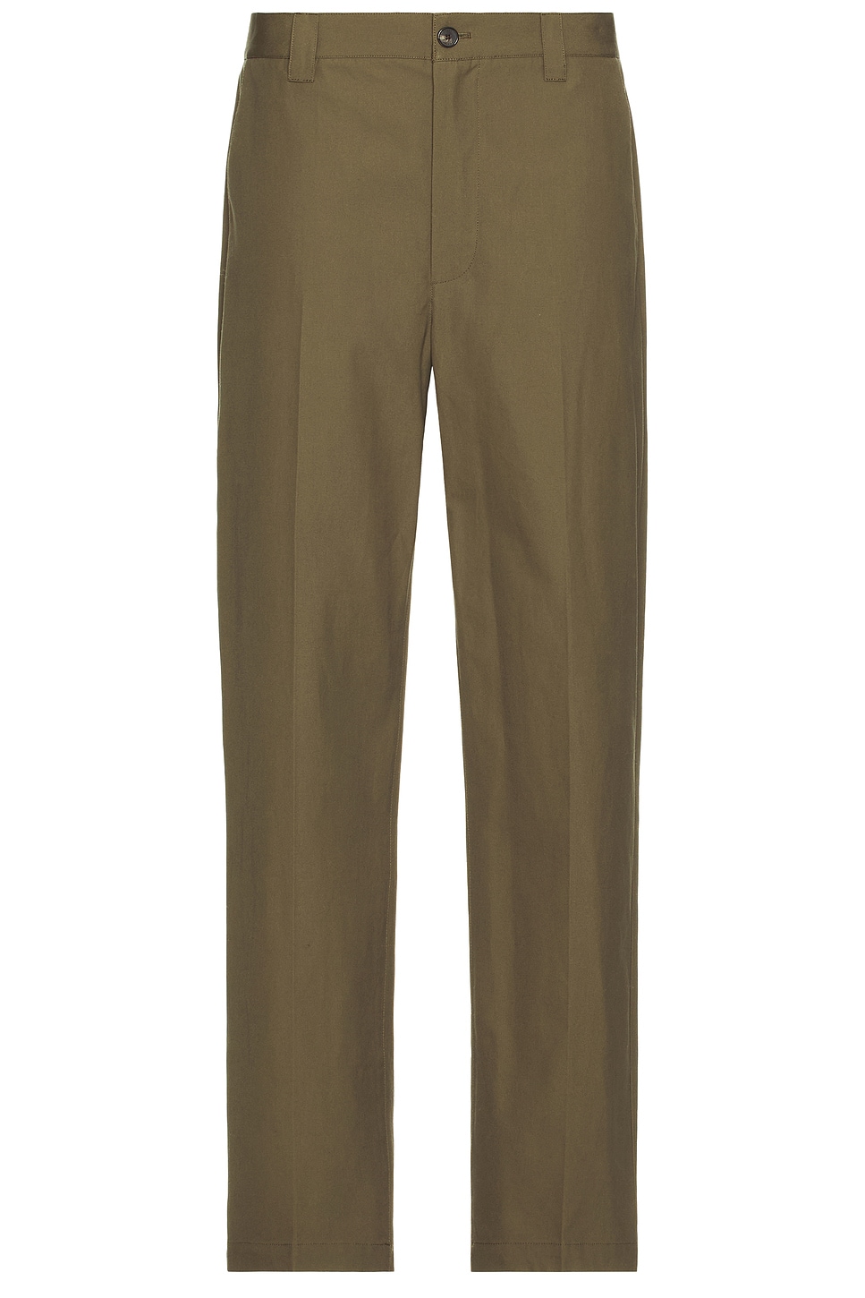 Straight Leg Chino Trousers in Olive