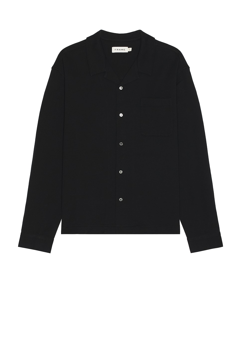 Duo Fold Long Sleeve Relaxed Shirt in Black