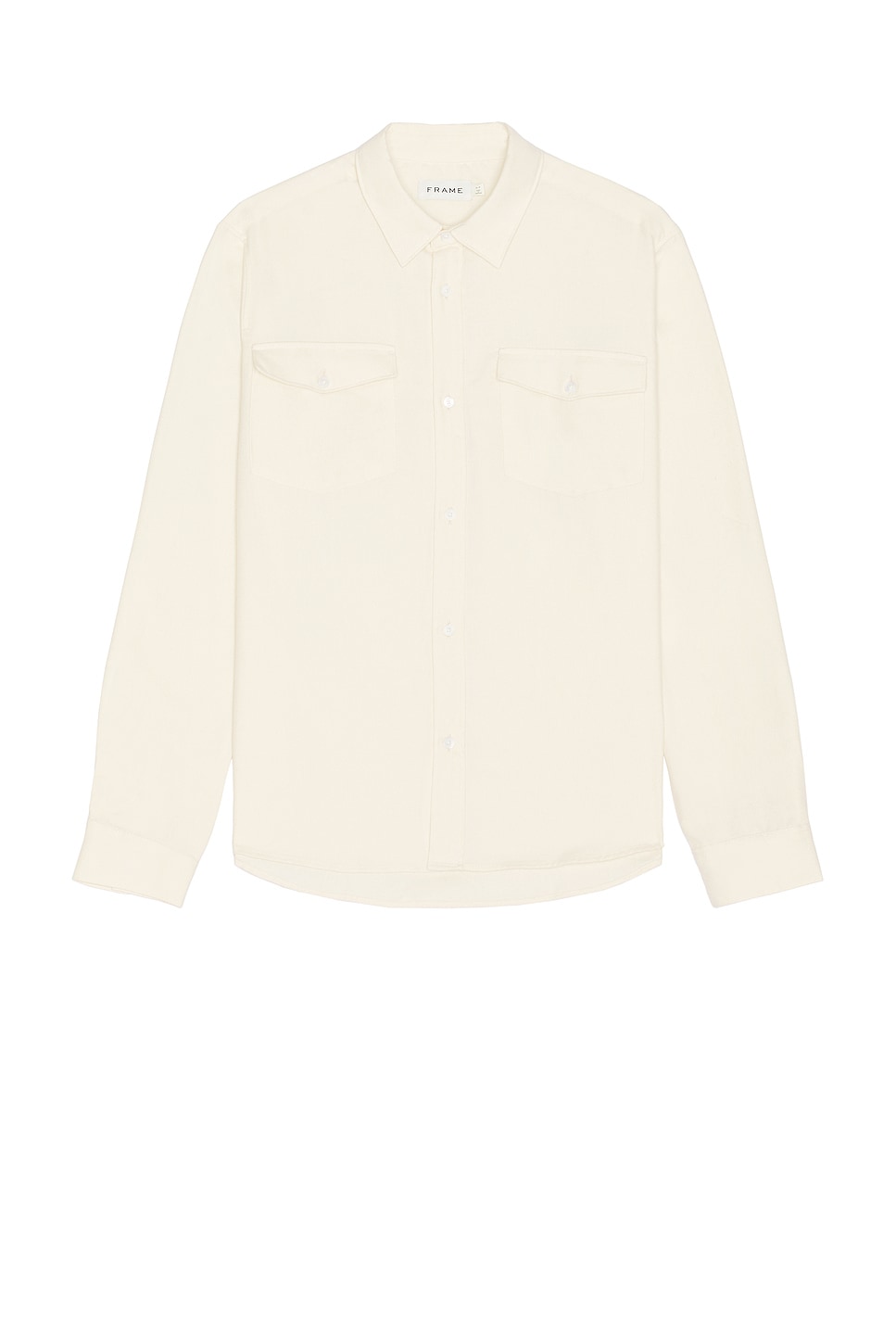 Image 1 of FRAME Double Pocket Shirt in Off White