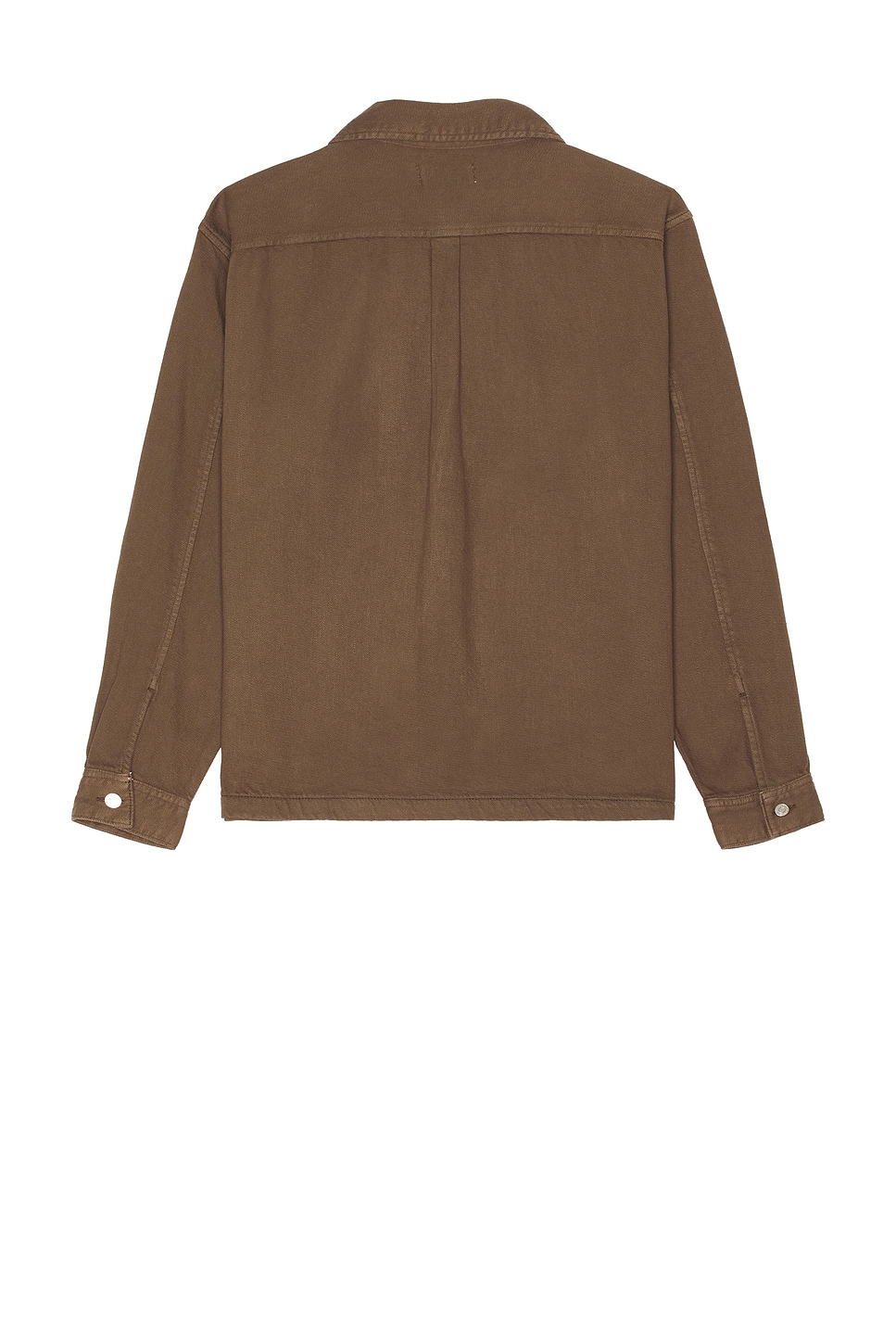 Shop Frame Textured Terry Double Pocket Relaxed Shirt In Soft Mocha